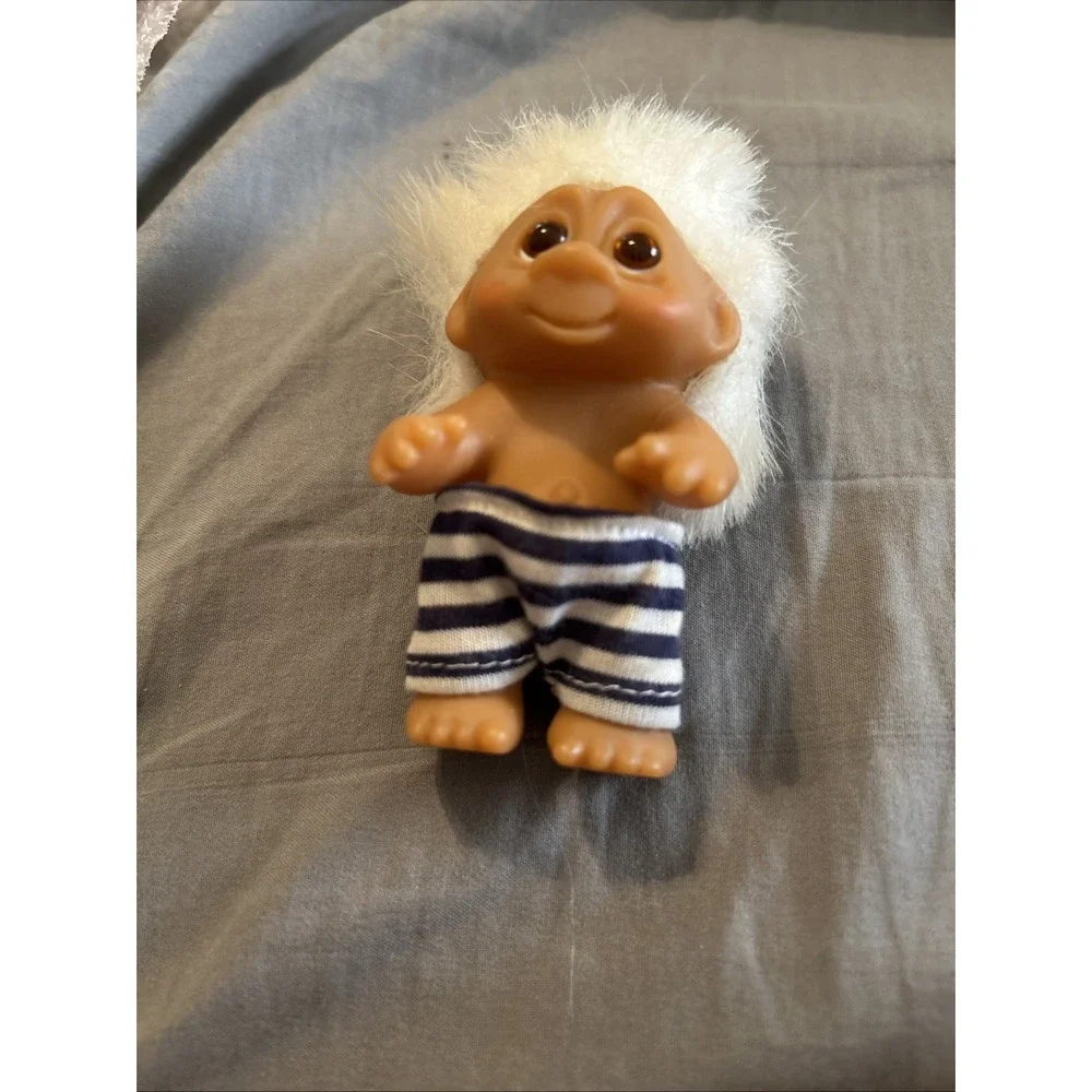 Vintage 1980s Dam Norfin Toddler Troll Doll Standing Up Baby 3